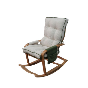 Mobildeco Şehzade Ahşap Sallanan Sandalye Ve Dinlenme Koltuğu Çift Renk (Yeşil/Krem) doğal