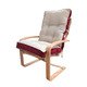 Mobildeco Şehzade Ahşap Sallanan Sandalye Ve Dinlenme Koltuğu Çift Renk (Bordo/Krem) doğal